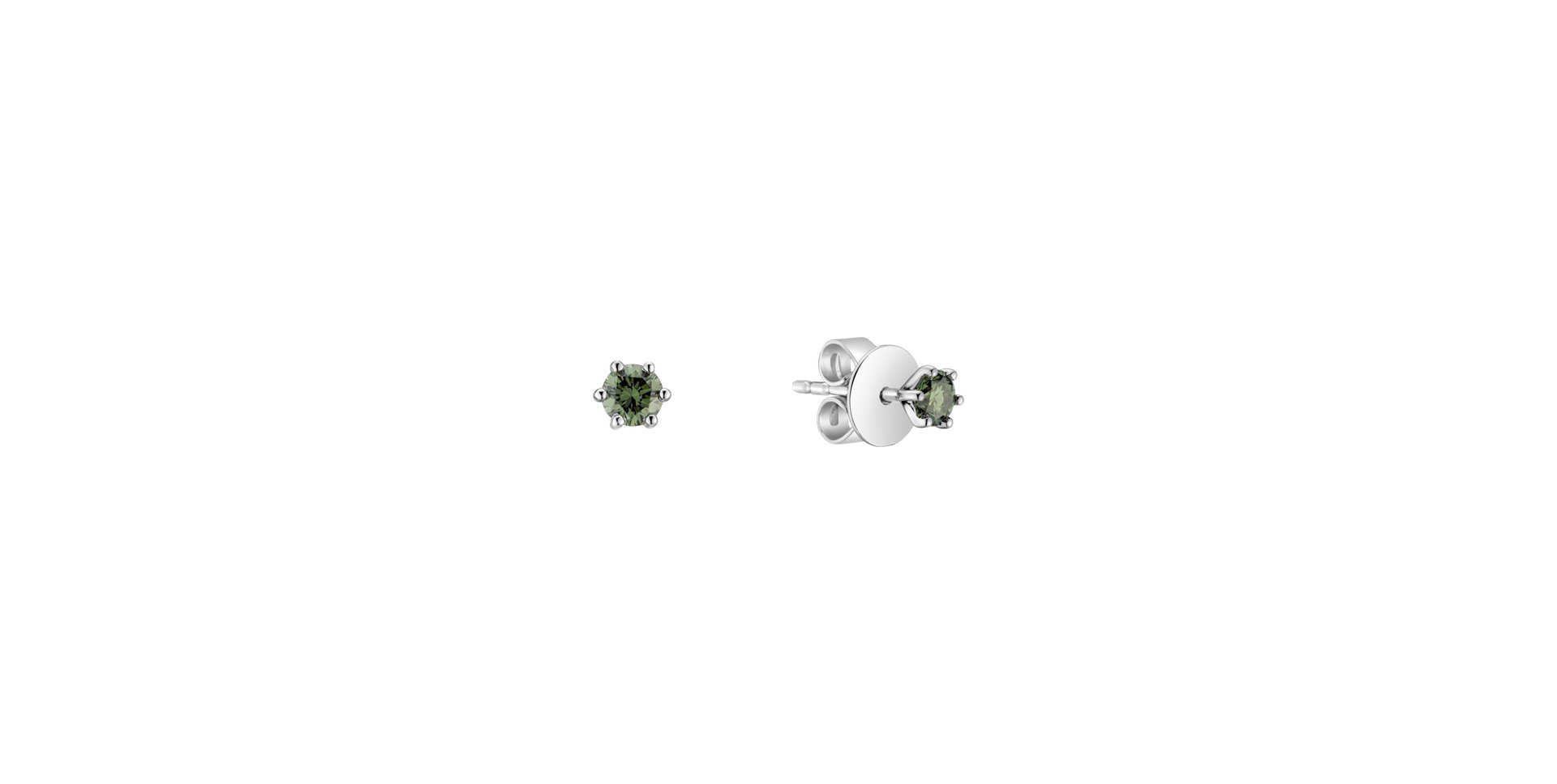 Earrings with green diamonds Vesper Romance