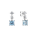 Diamond earrings with Aquamarine Square of Water3