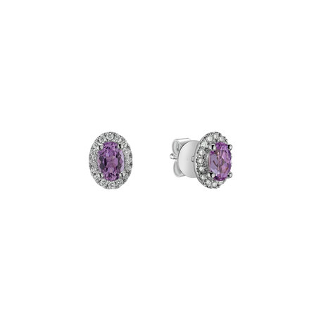 Diamond earrings with Kunzite Imperial Allegory