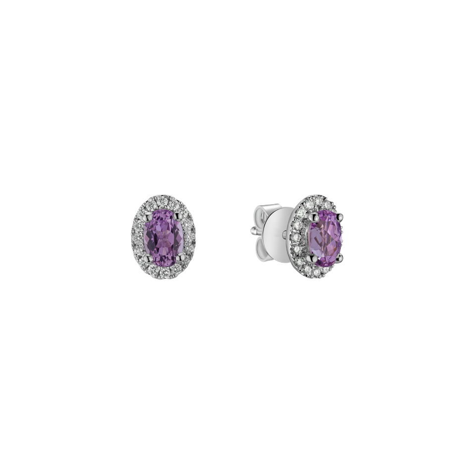 Diamond earrings with Kunzite Imperial Allegory