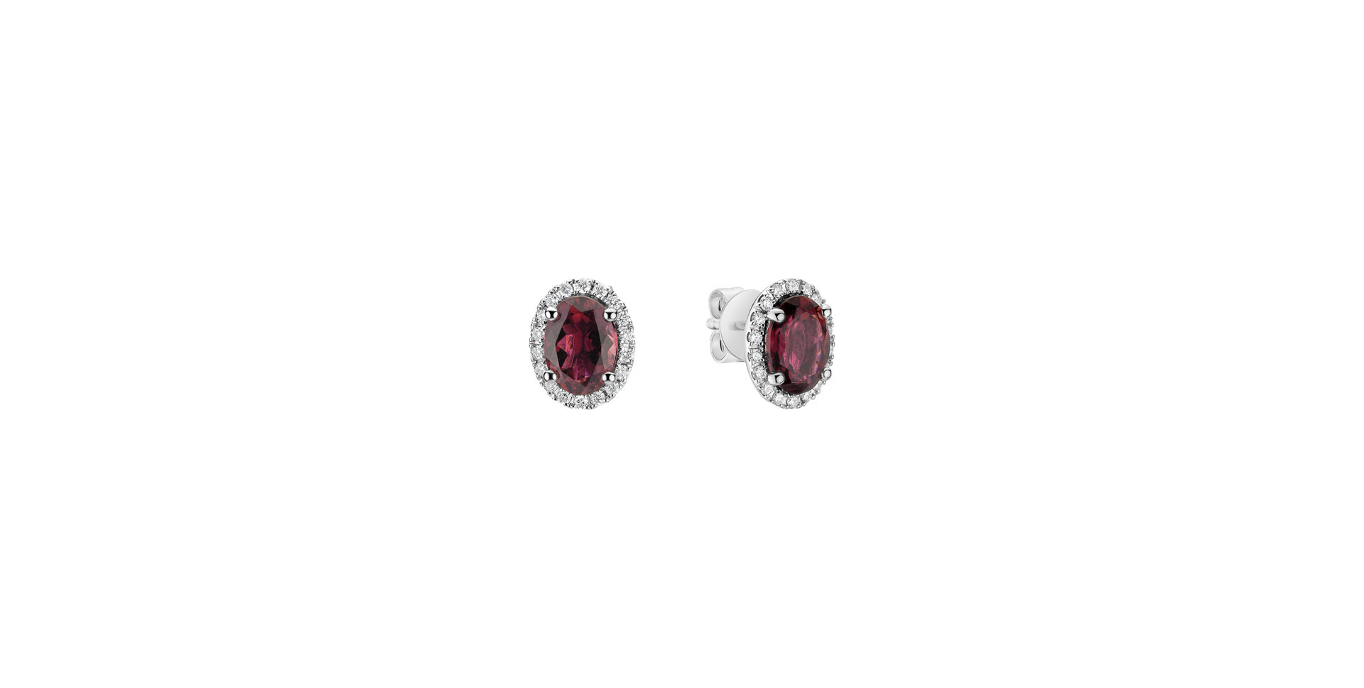 Diamond earrings with Tourmaline Imperial Allegory