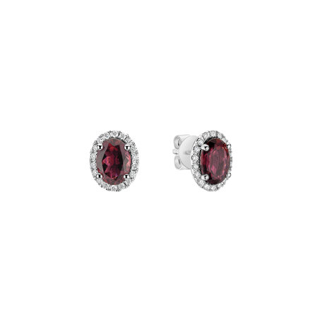 Diamond earrings with Tourmaline Imperial Allegory