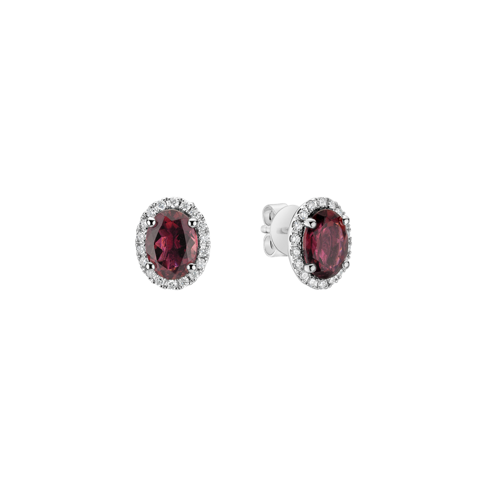Diamond earrings with Tourmaline Imperial Allegory