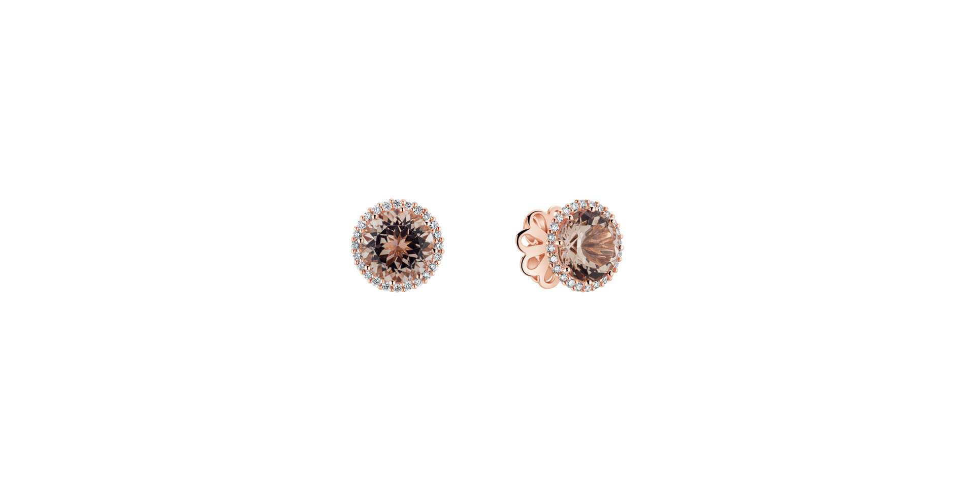 Diamond earrings with Morganite Cranston