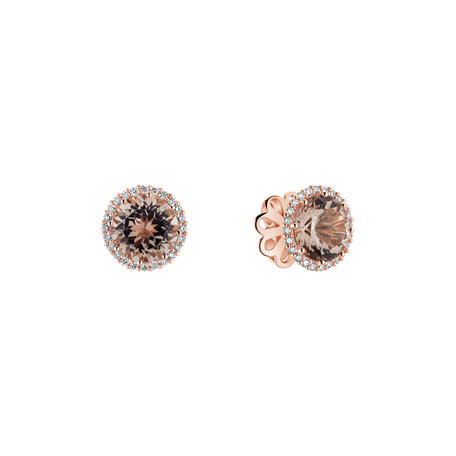 Diamond earrings with Morganite Cranston