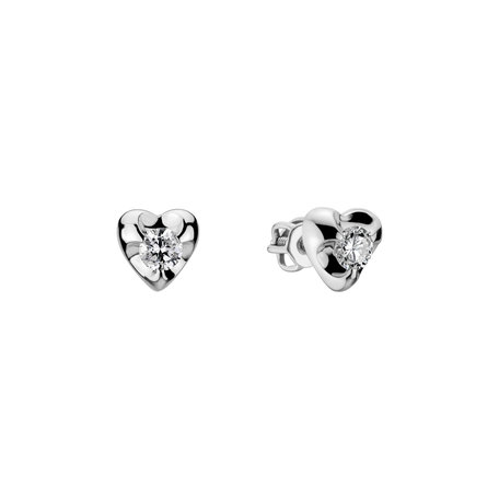 Diamond earrings Full Hearts