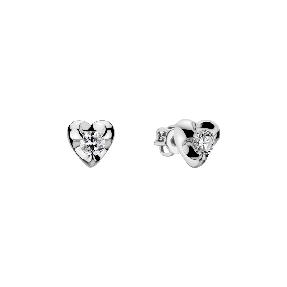 Diamond earrings Full Hearts