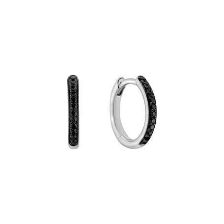 Earrings with black diamonds Moon Opium