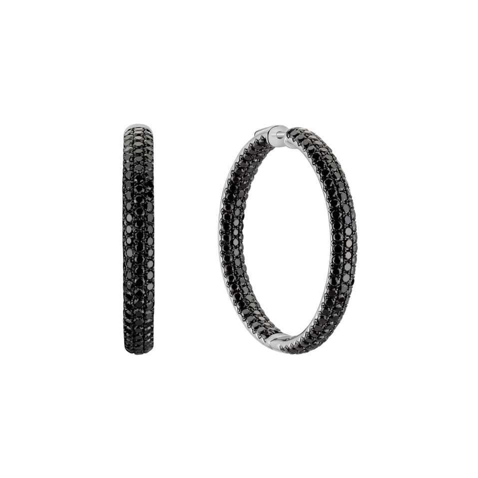 Earrings with black diamonds Eclipse
