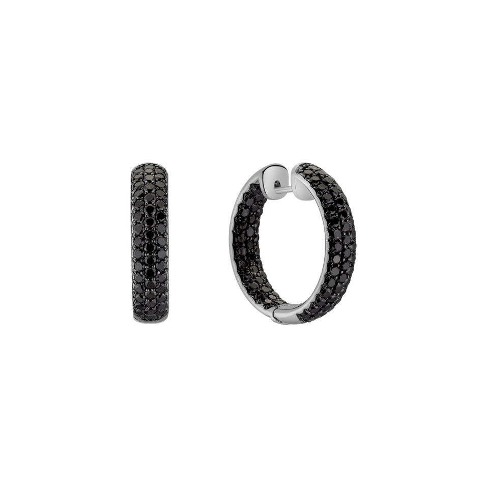 Earrings with black diamonds Aristocratic Taste