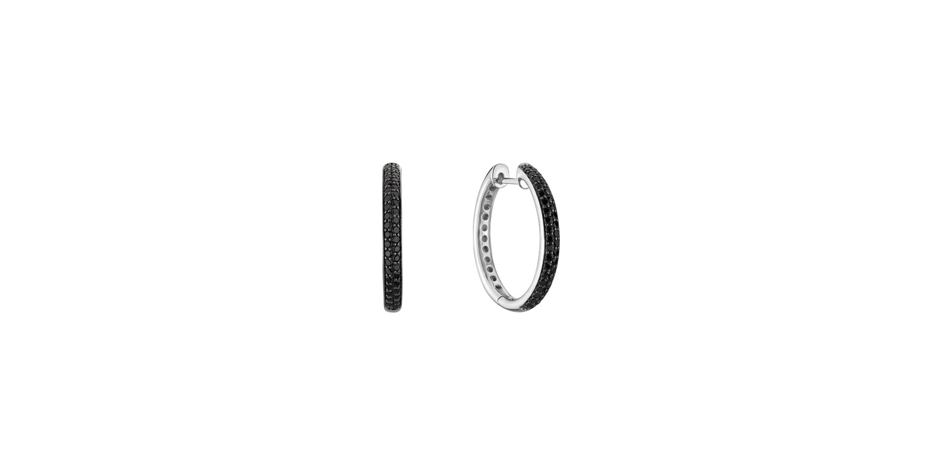 Earrings with black and white diamonds Sparkling Wish