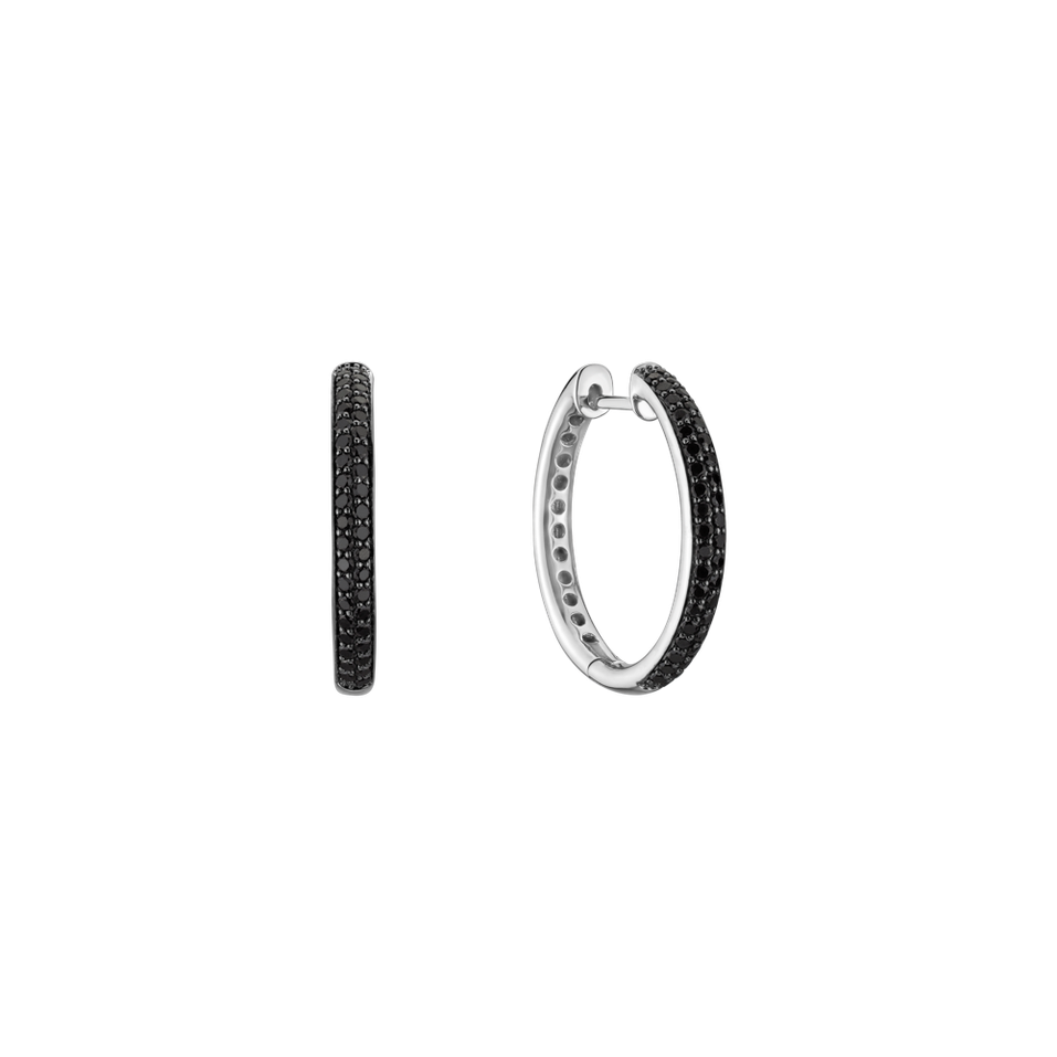 Earrings with black and white diamonds Sparkling Wish