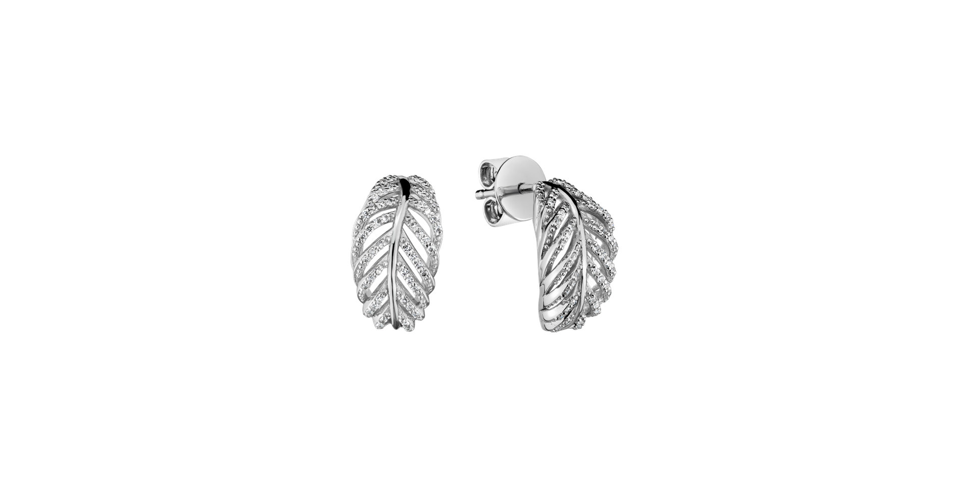 Diamond earrings Feather of Heaven
