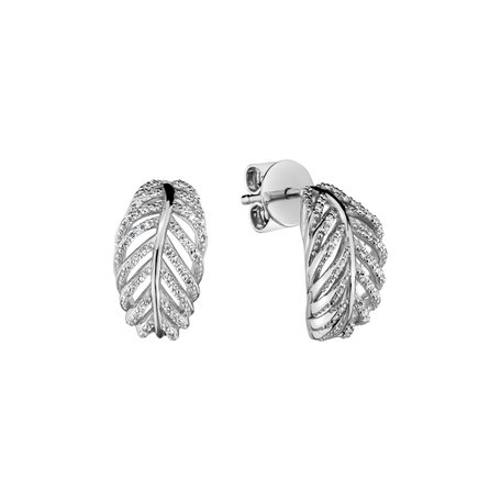 Diamond earrings Feather of Heaven