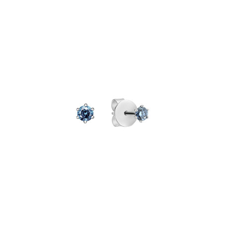 Earrings with blue diamonds Vesper Romance