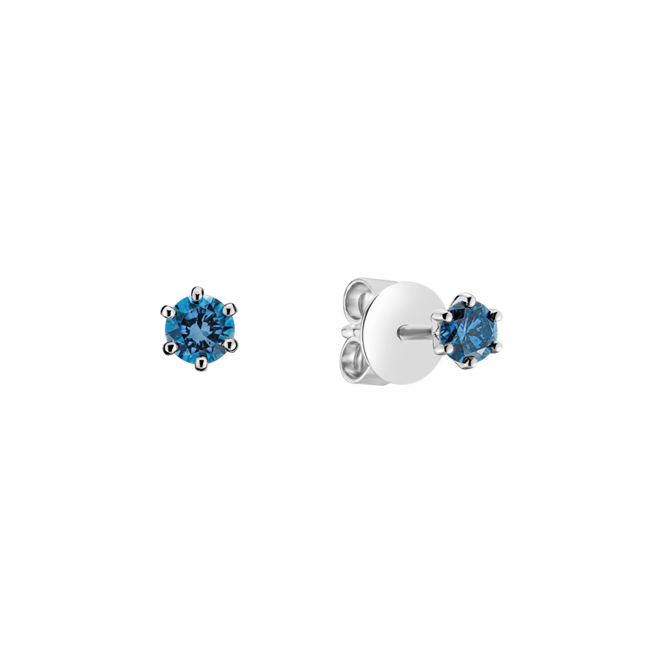 Earrings with blue diamonds Vesper Romance