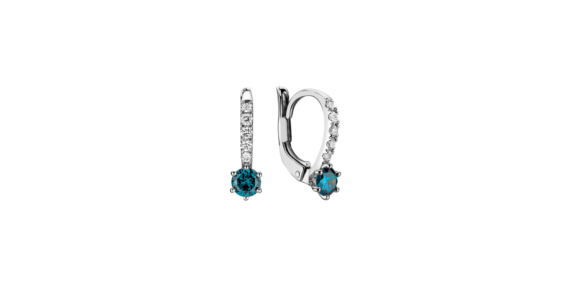 Earrings with blue and white diamonds Essential Glow