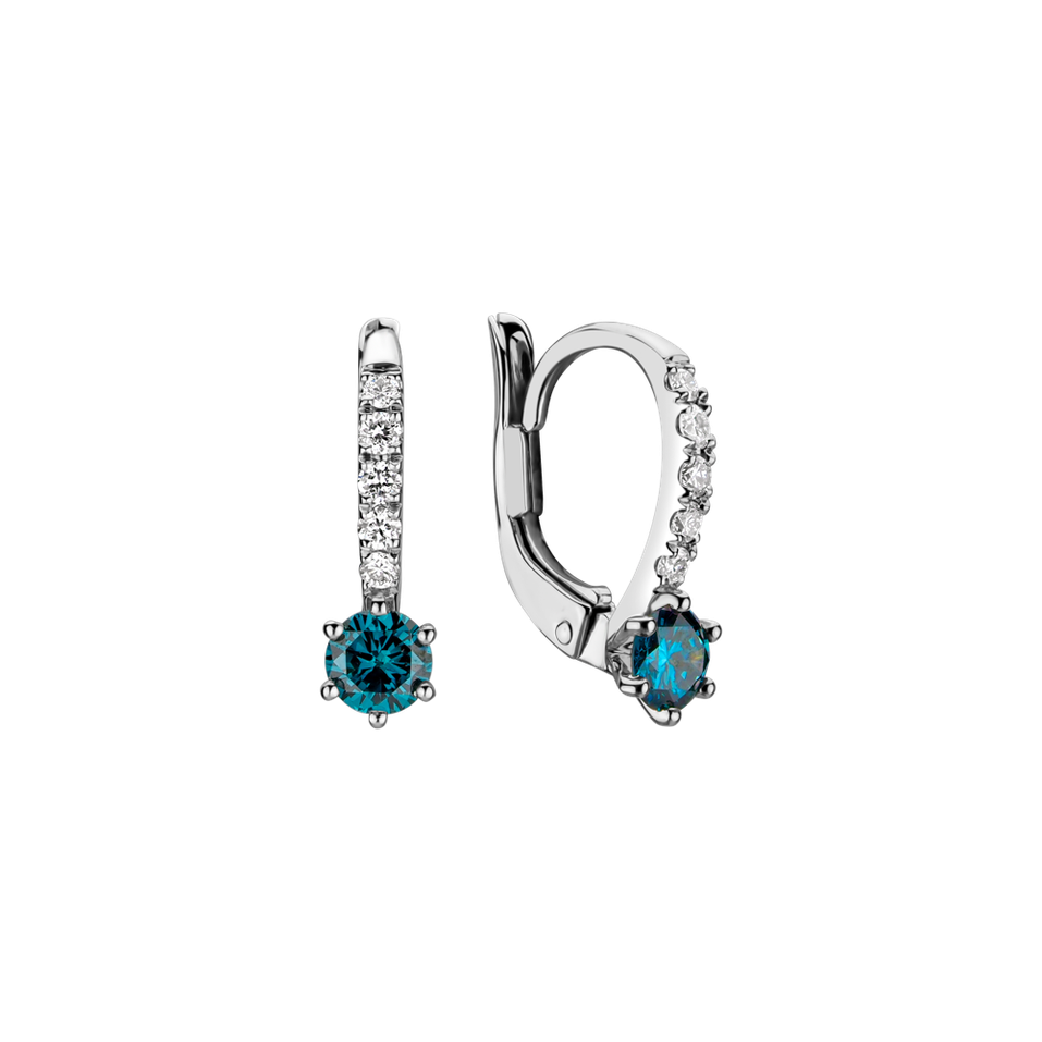 Earrings with blue and white diamonds Essential Glow