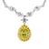 Necklace with yellow and white diamonds My own Sun3
