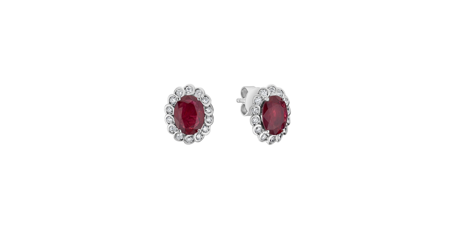 Diamond earrings with Ruby Brilliance