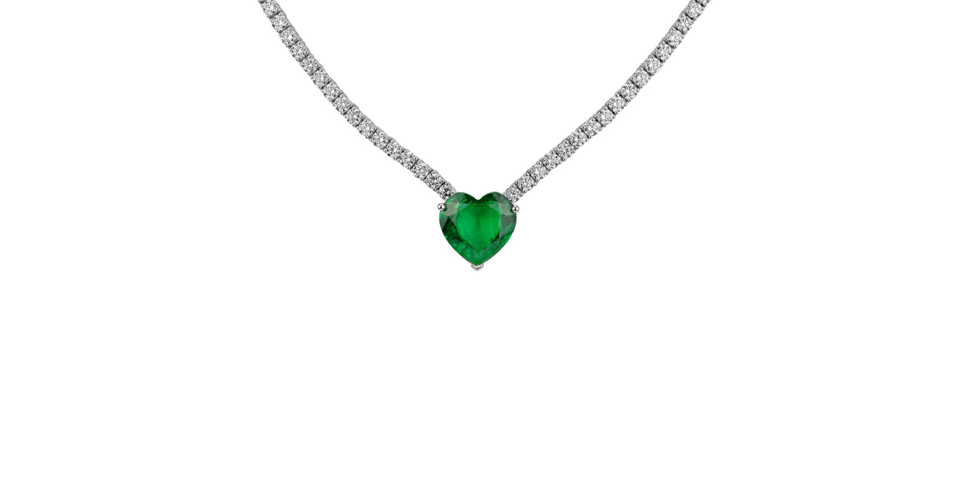 Diamond necklace with Emerald Gremory