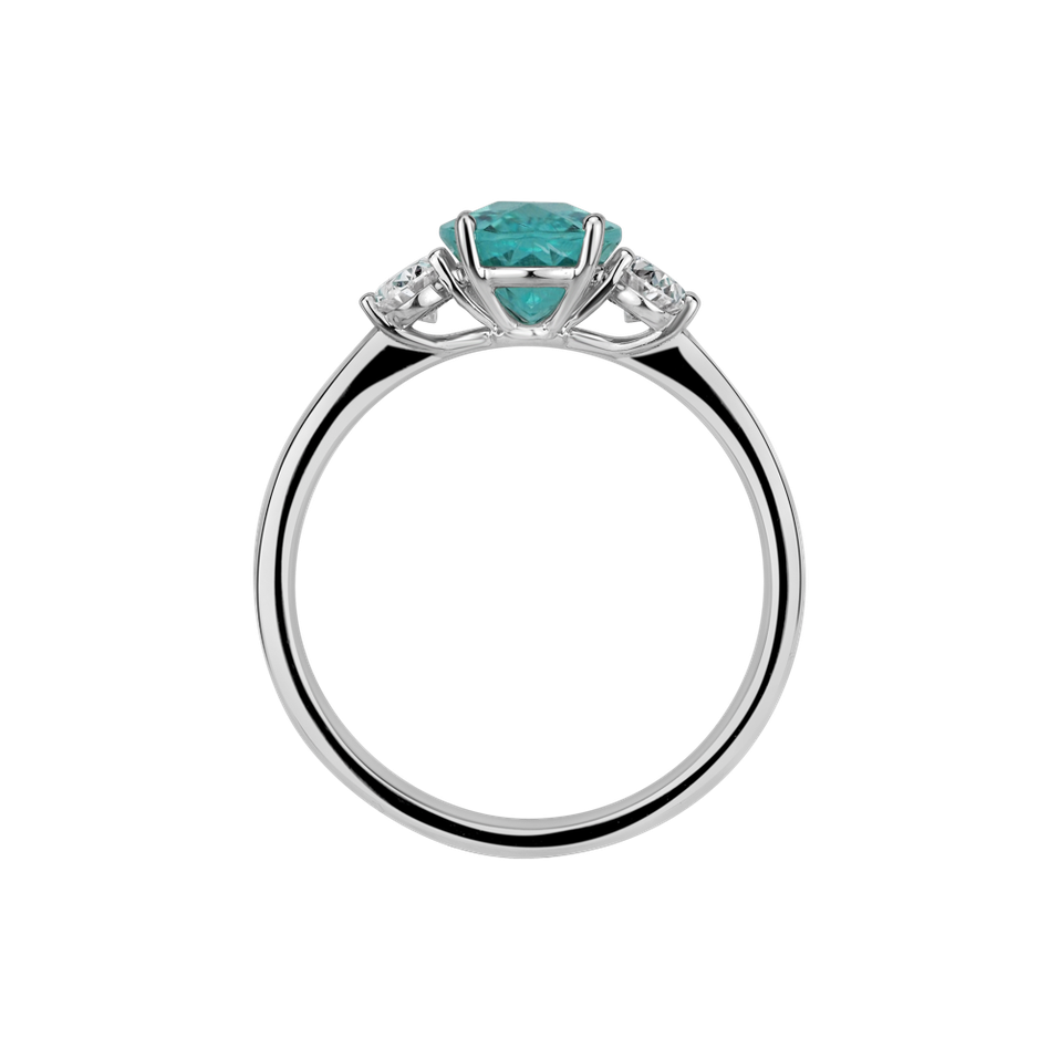 Diamond ring with Paraiba The Marvelous