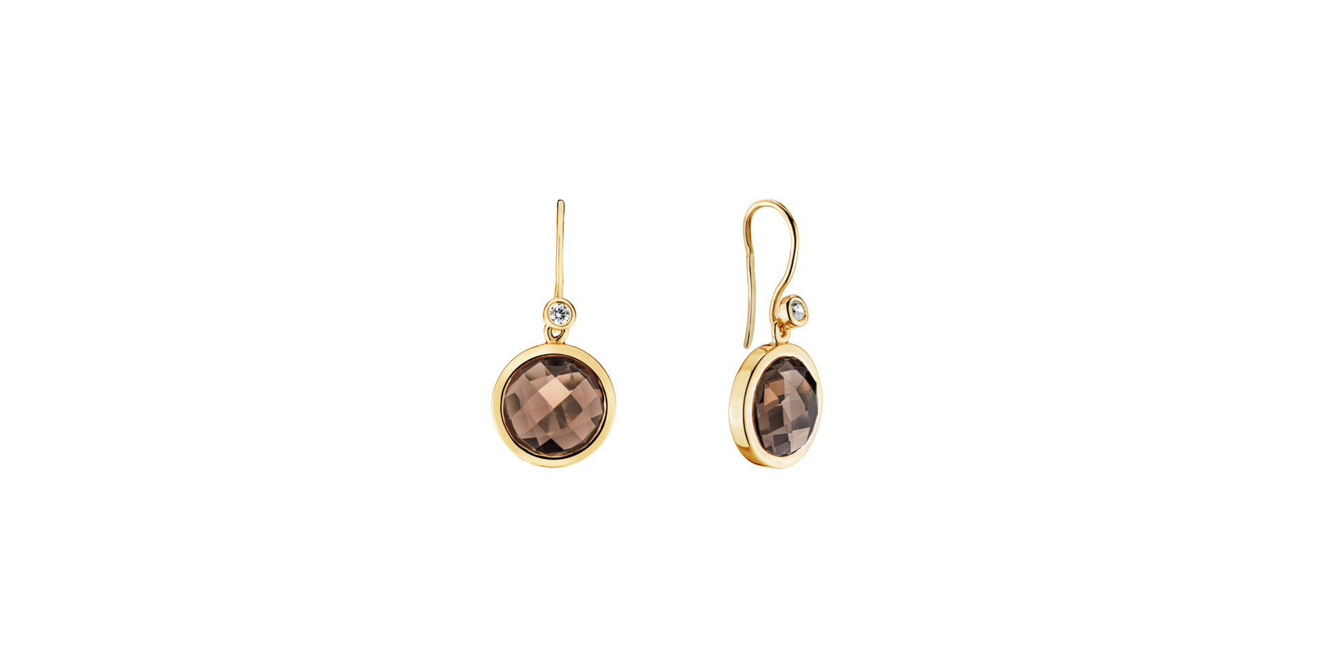 Diamond earrings with Quartz Caissethi