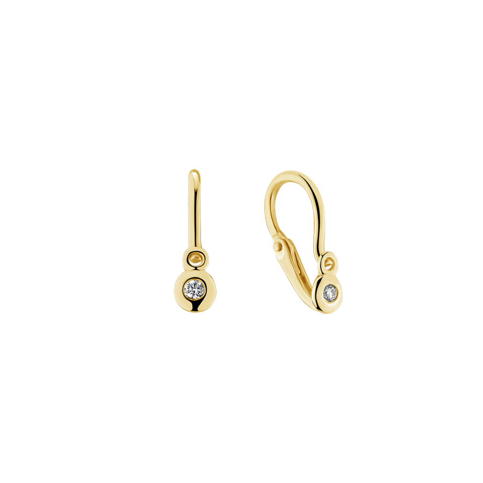 Children's diamond earrings Brilliant luck