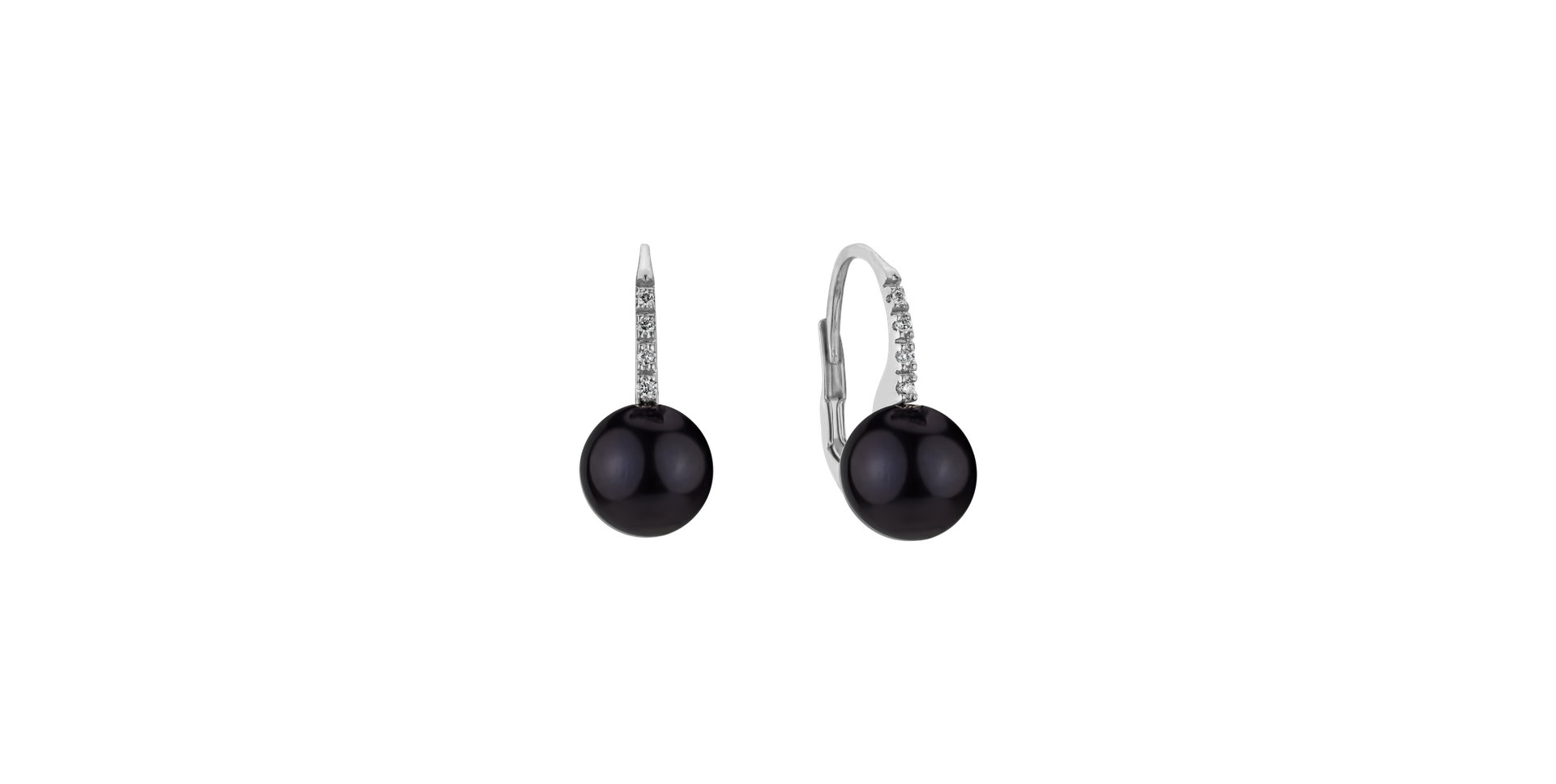 Diamond earrings with Pearl Thyestes
