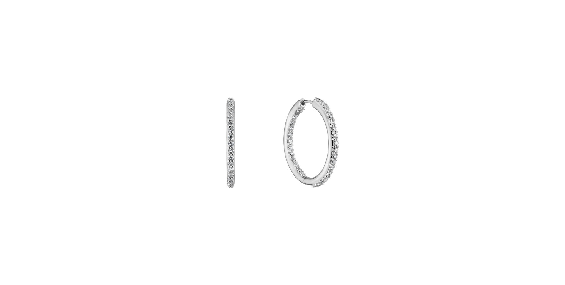 Diamond earrings Cirles of Snow