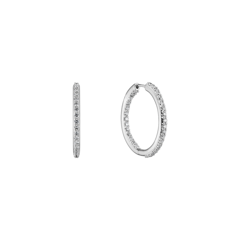 Diamond earrings Cirles of Snow