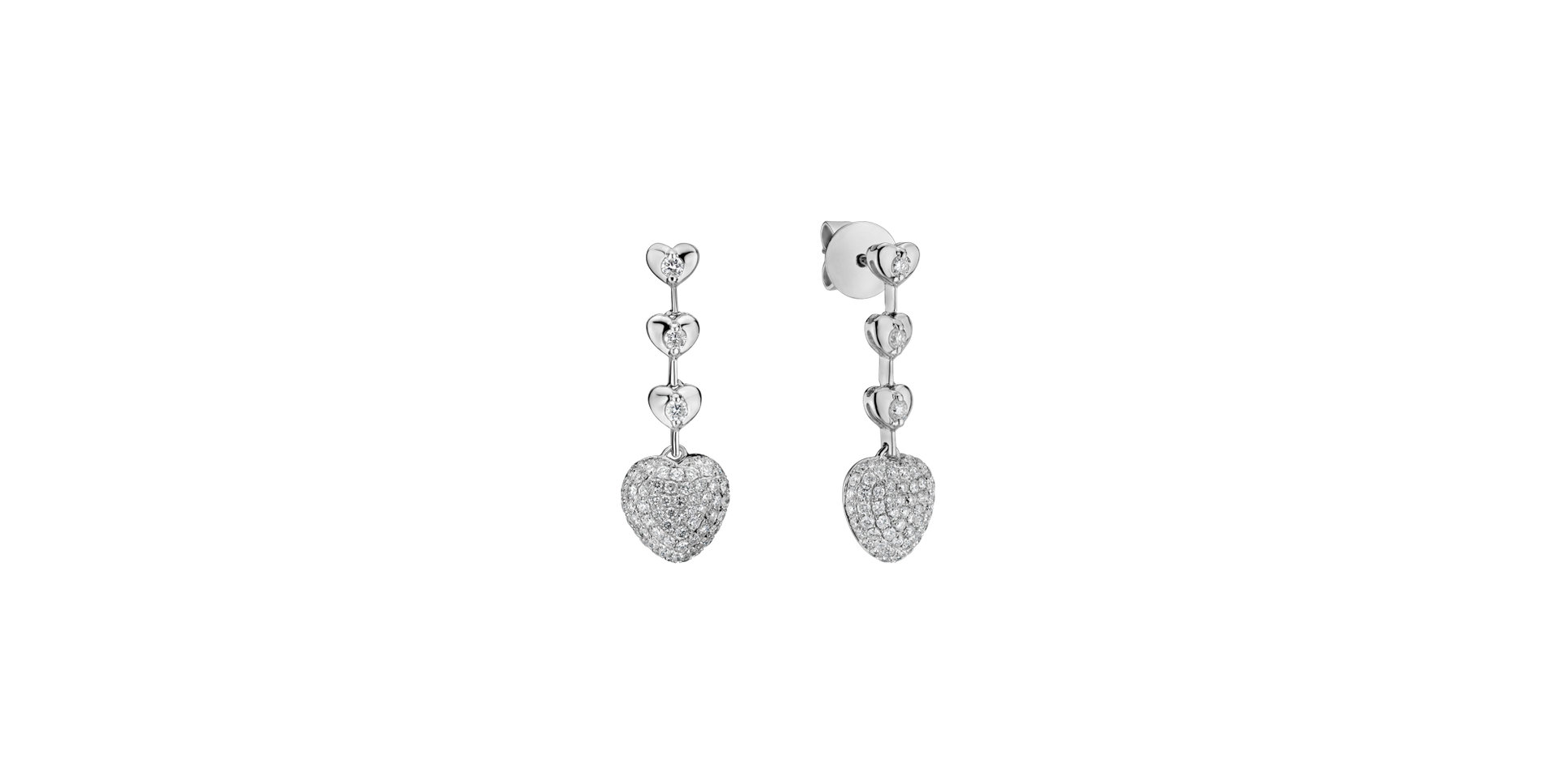 Diamond earrings Divine Hearts