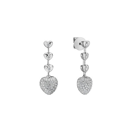 Diamond earrings Divine Hearts