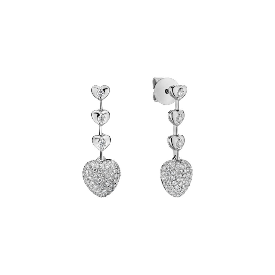 Diamond earrings Divine Hearts