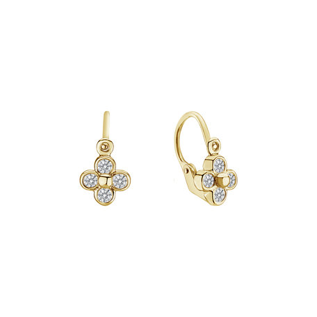 Children's diamond earrings Sun Shine