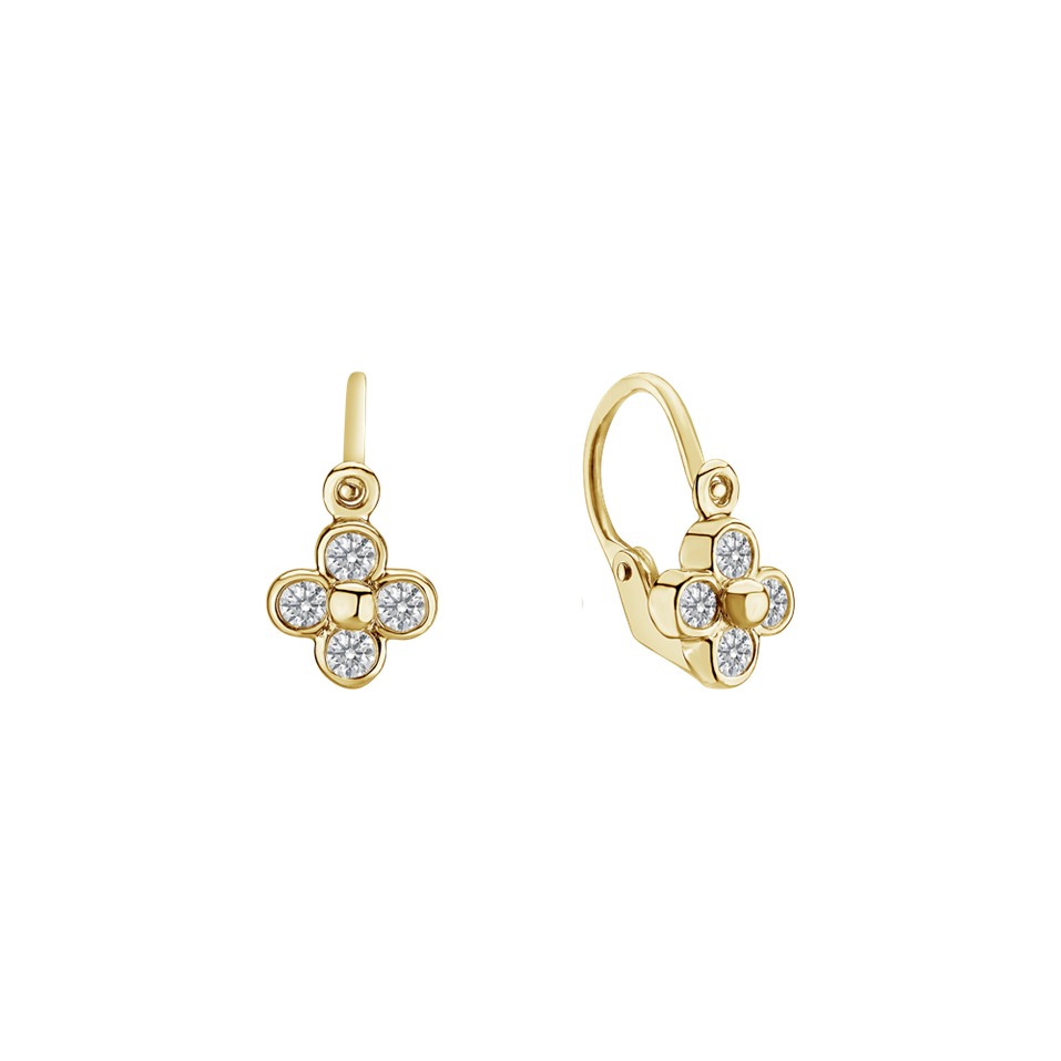 Children's diamond earrings Sun Shine