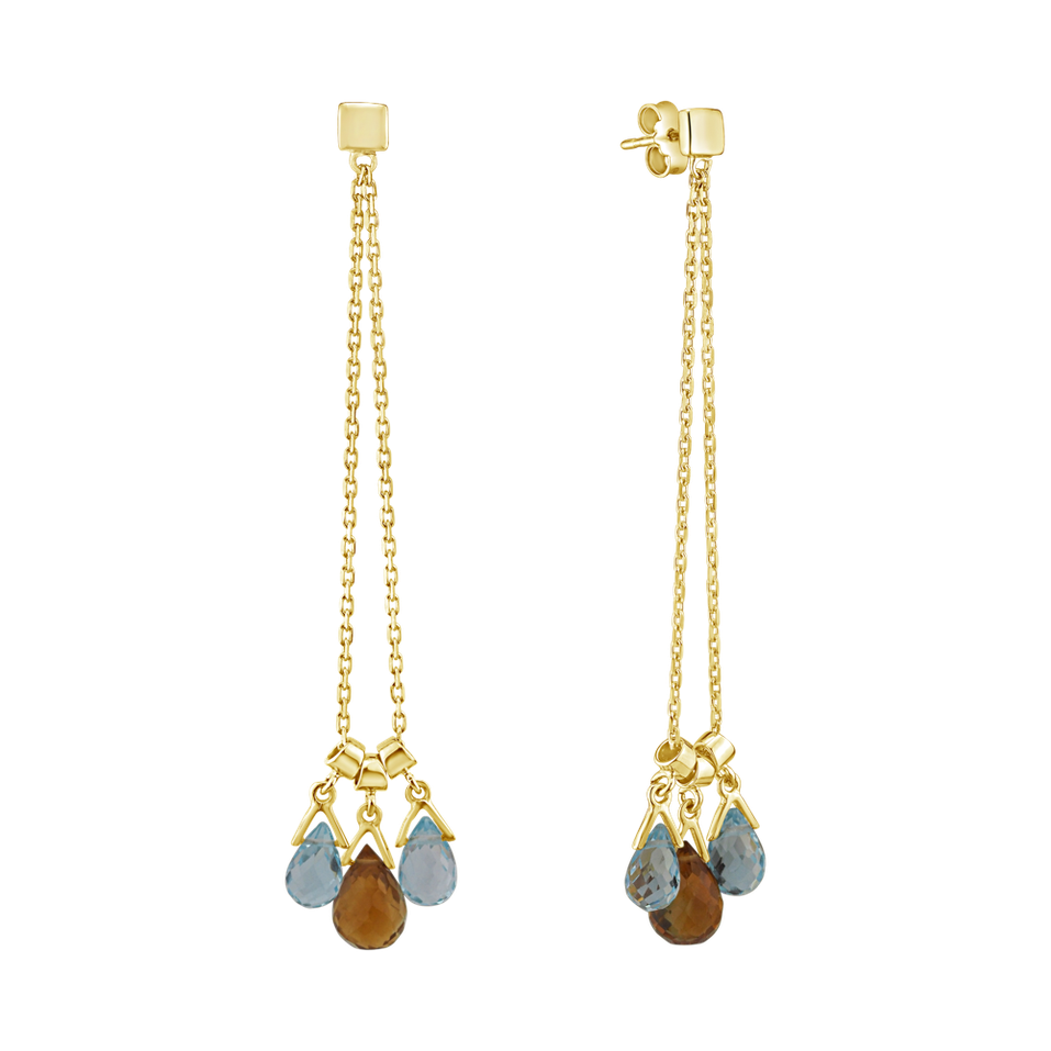 Earrings with Citrine and Topaz Guglielma