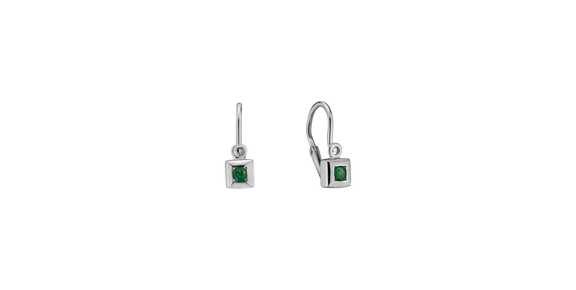 Children's earrings with Emerald Baby Dream