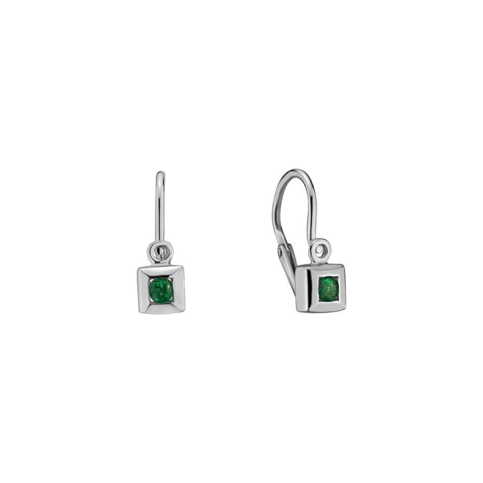 Children's earrings with Emerald Baby Dream