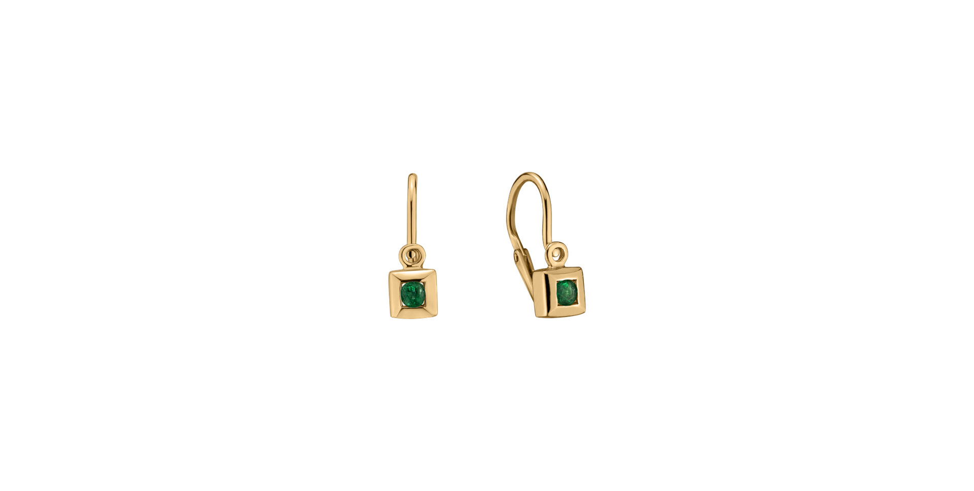 Children's earrings with Emerald Baby Dream