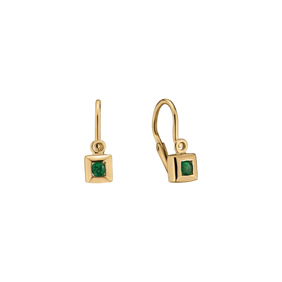 Children's earrings with Emerald Baby Dream