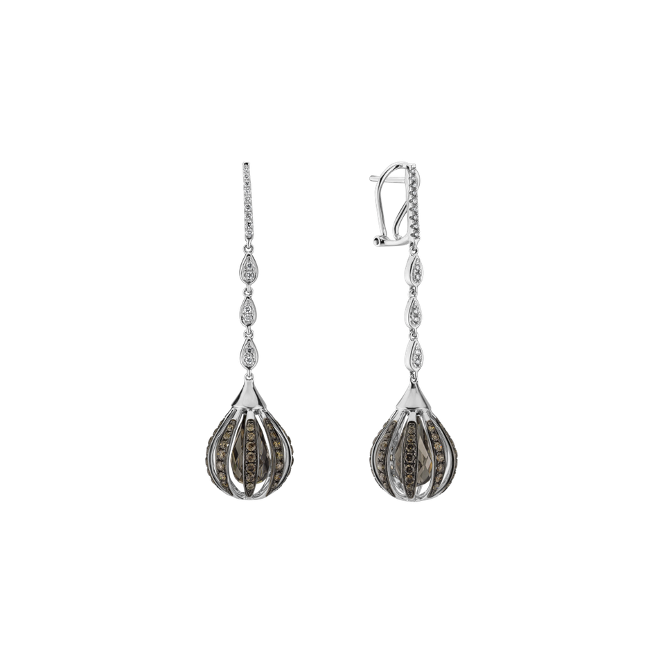 Diamond earrings and Quartz Habiba