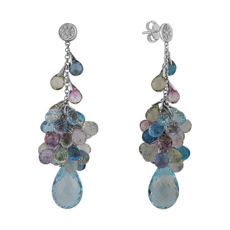 Diamond earrings and gemstones Icarius