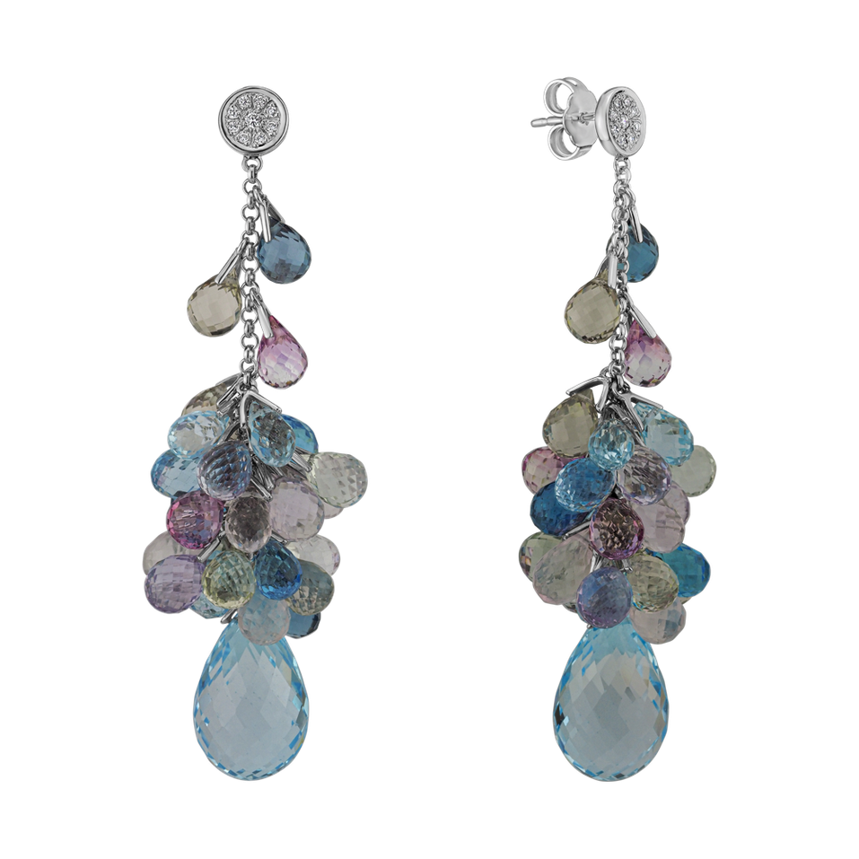 Diamond earrings and gemstones Icarius