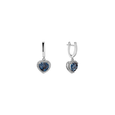 Diamond earrings with Topaz Sweet Infatuation