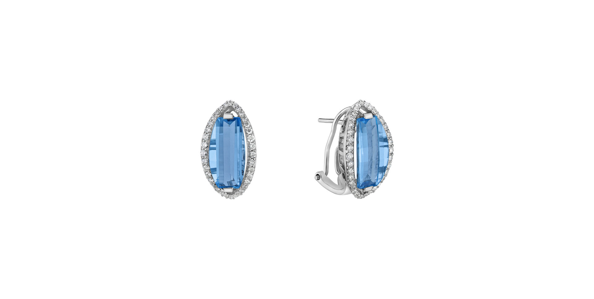 Diamond earrings with Topaz Howery