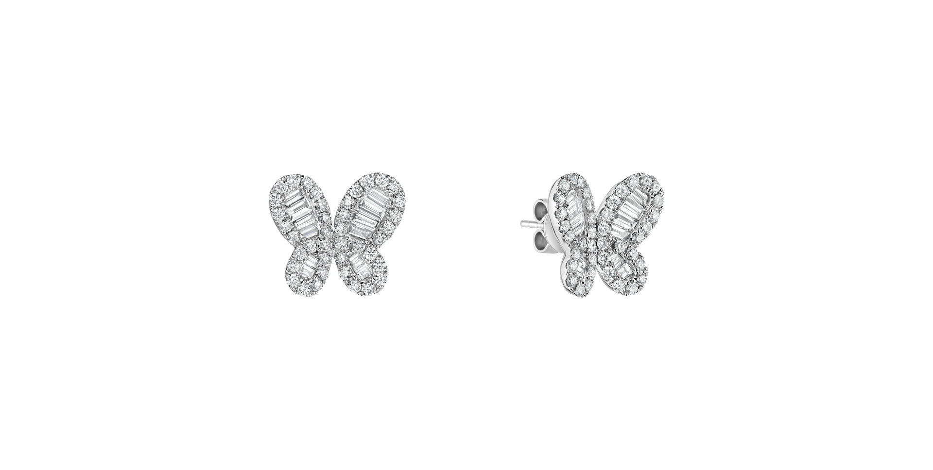 Diamond earrings Godiva Butterfly
