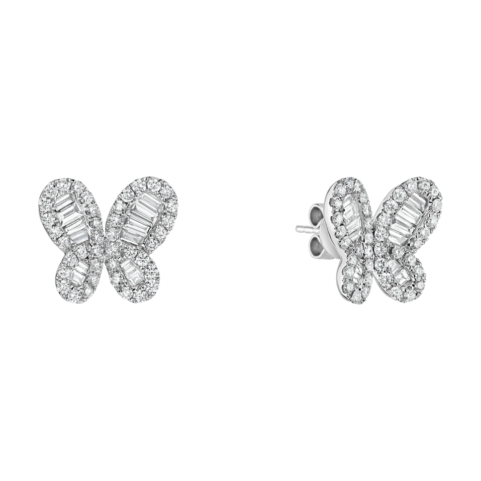 Diamond earrings Godiva Butterfly