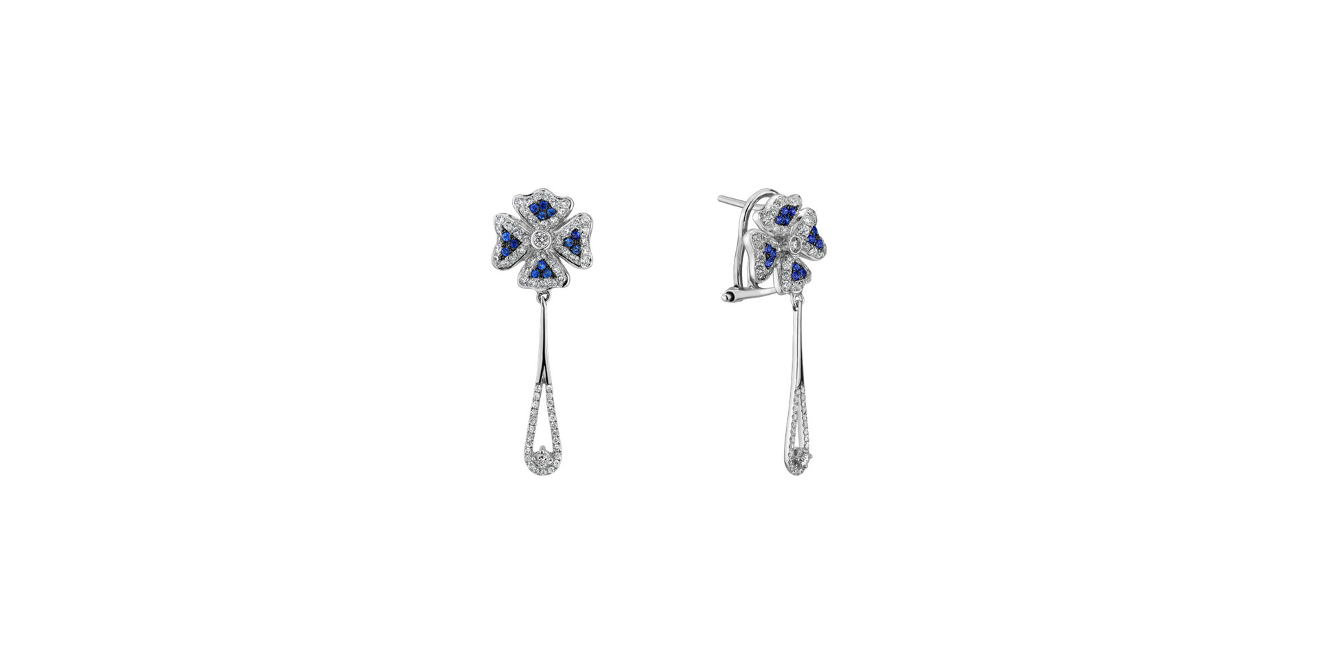 Diamond earrings and Sapphire Rhapsody in Blue