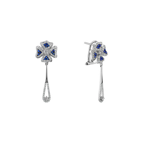Diamond earrings and Sapphire Rhapsody in Blue